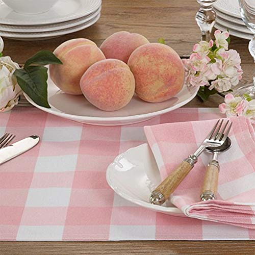 Buffalo Plaid Collection Classic Checked Cotton Blend Table Linens