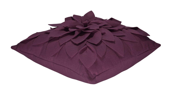 Sara's Garden Petal Decorative Throw Pillow. 17 Inch Square.