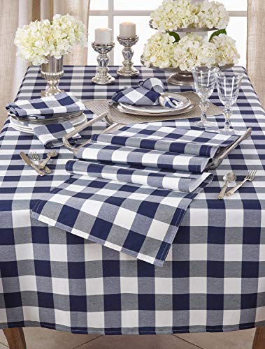 Buffalo Plaid Collection Classic Checked Cotton Blend Table Linens