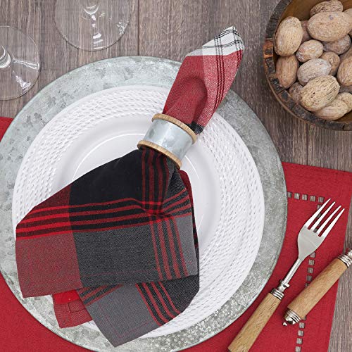 Fennco Styles Classic Rustic Plaid Cotton Table Runner - Red Traditional Plaid Table Cover for Christmas Décor, Home, Banquet, Family Gathering and Special Occasion