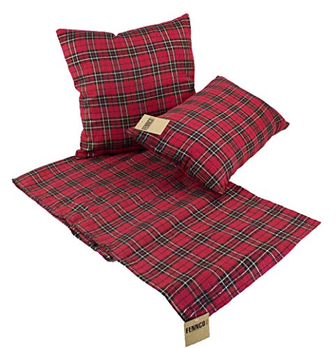 Holiday Tartan Plaid Dazzle Christmas Decorative Throw Pillow — stylish cushion for sofa couch and bedroom decor gift-ready decor idea