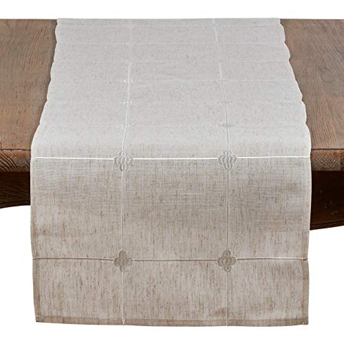 Beautiful Embroidered Check Pattern Decorative Tablecloth