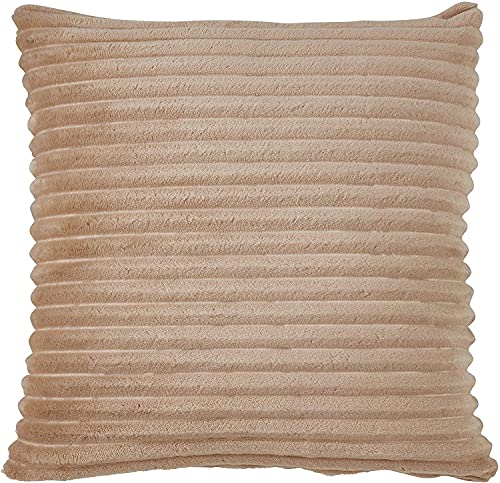 Fennco Styles Plush Faux Rabbit Fur Throw Pillow 18" W x 18" L – Cushion for Couch, Bedroom, Living Room and Office Décor