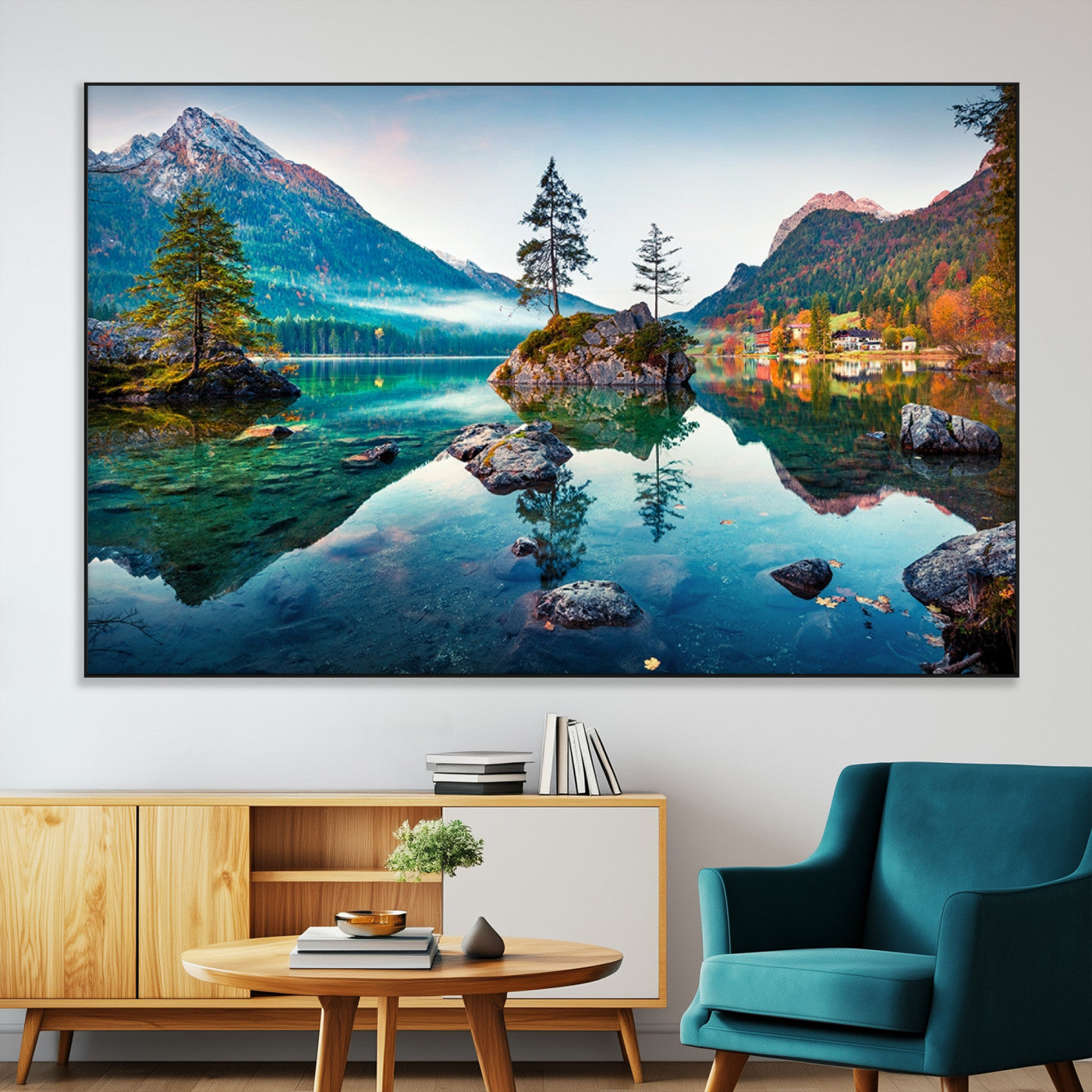 Crystal Clear Lake Wall Art | Mountains Wall Art Canvas | 3