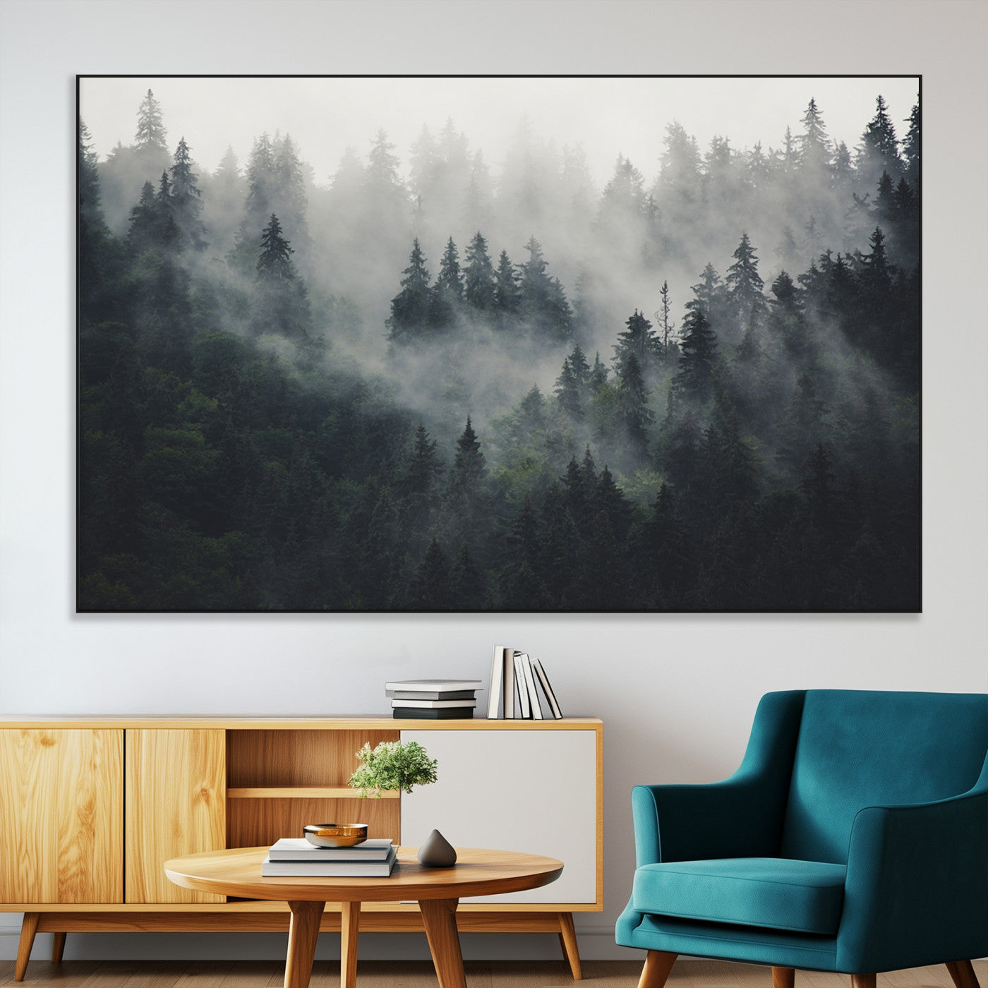 Nature Wall Decor - Serene Triptych Nature Print – Woodland