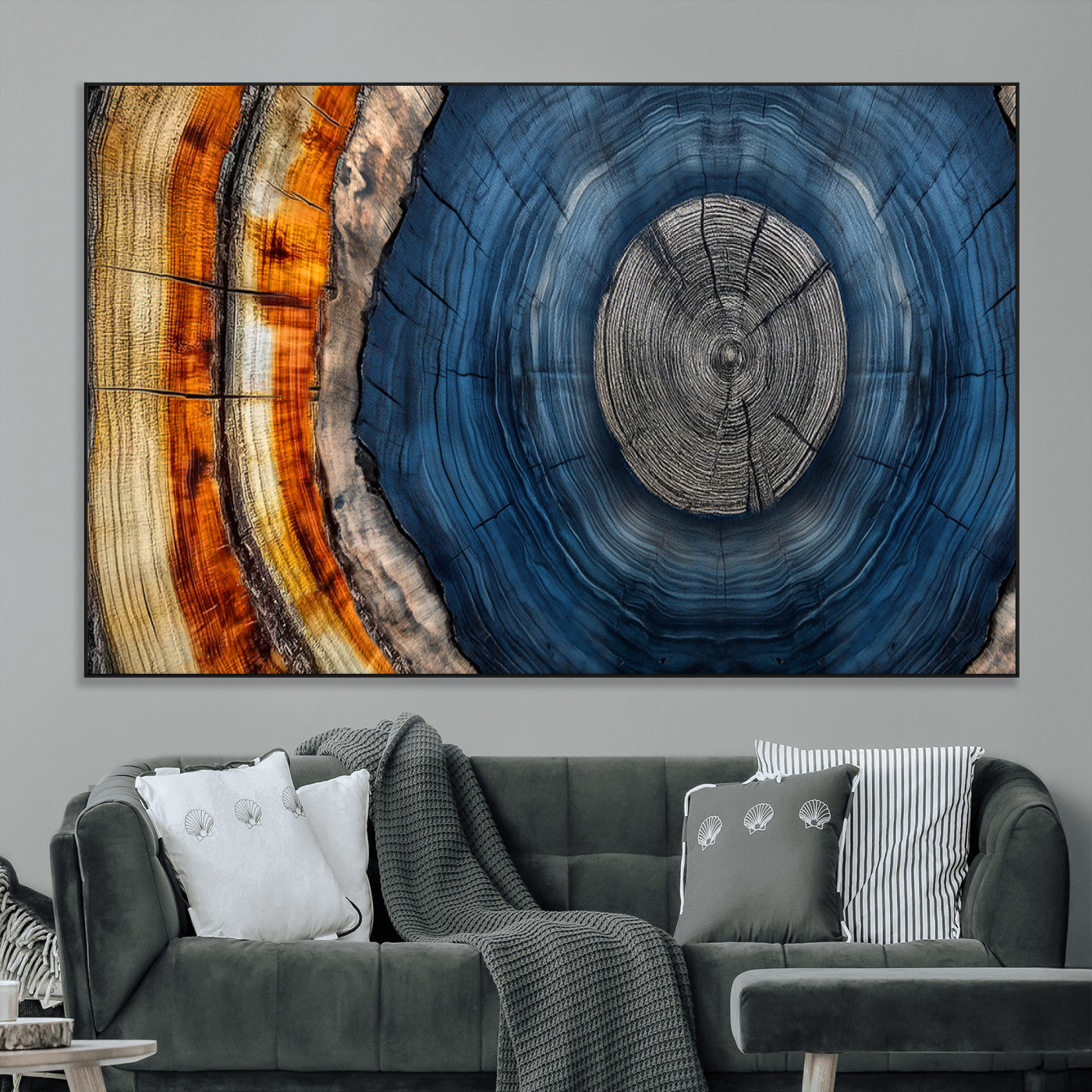 Abstract Tree Rings Wall Art Canvas Print – Modern Wood
