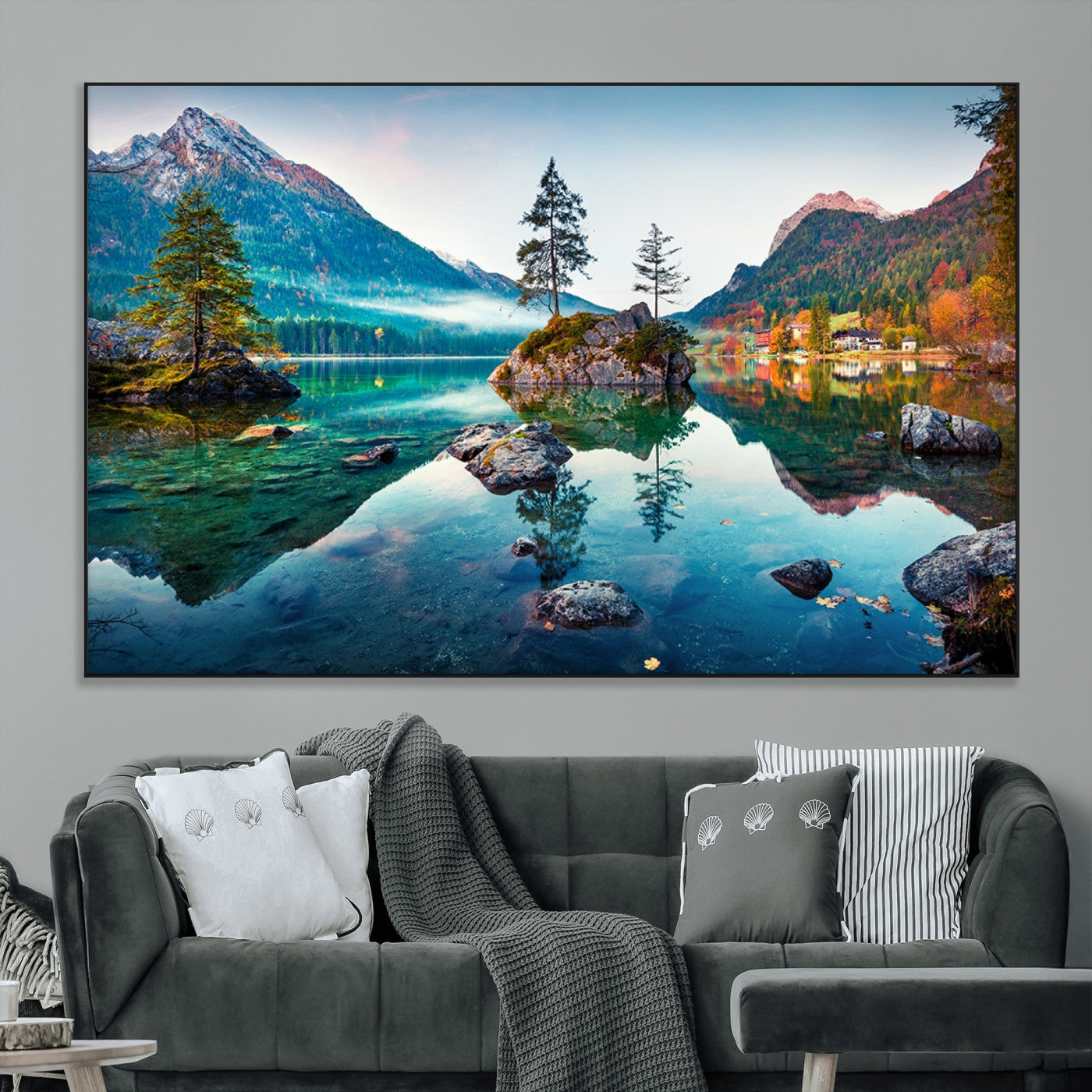 Crystal Clear Lake Wall Art | Mountains Wall Art Canvas | 3