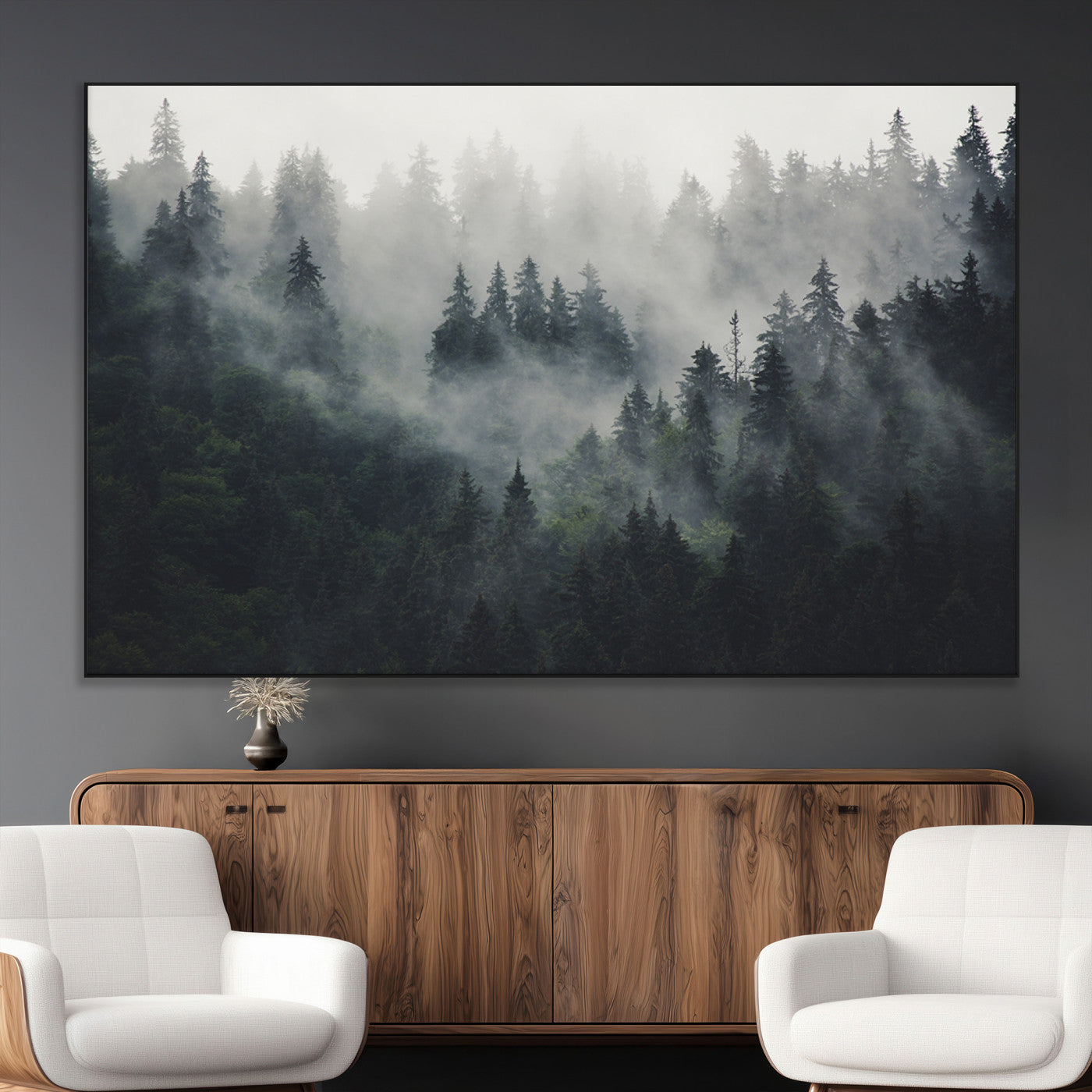 Nature Wall Decor - Serene Triptych Nature Print – Woodland