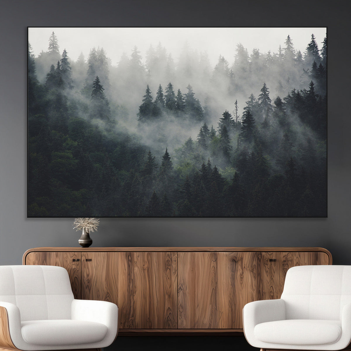 Nature Wall Decor - Serene Triptych Nature Print – Woodland
