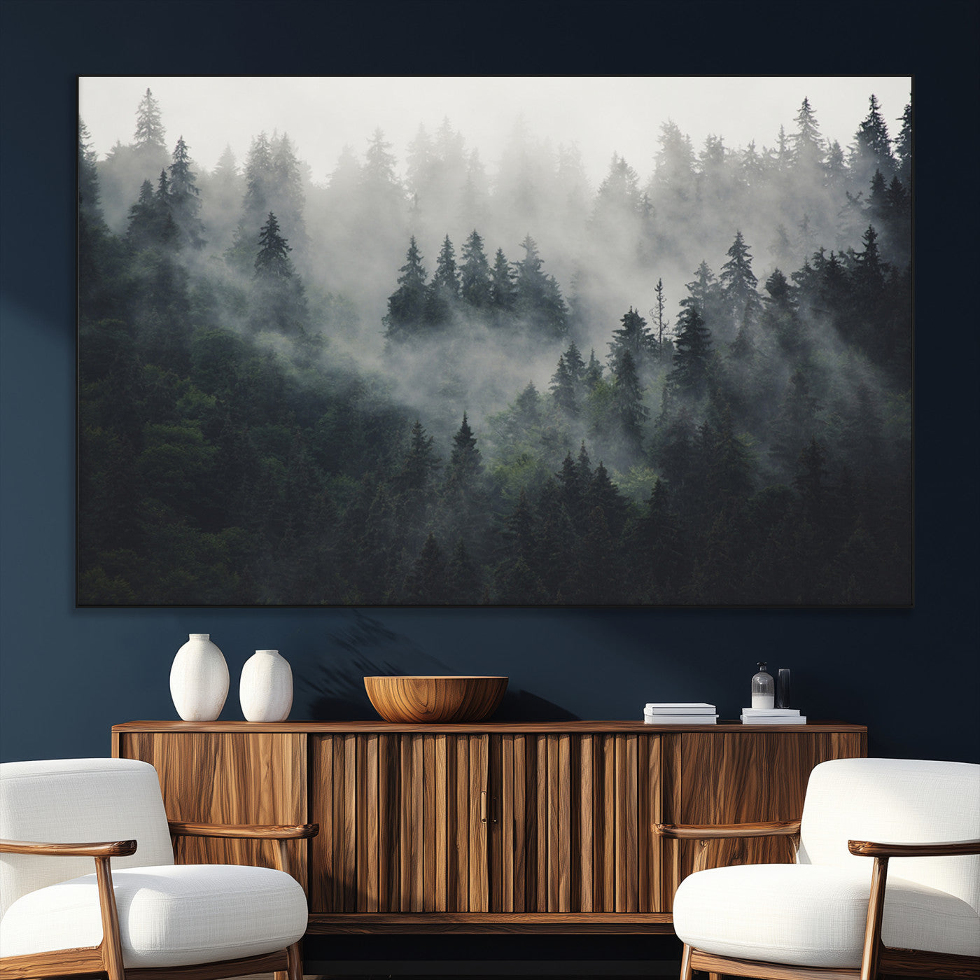 Nature Wall Decor - Serene Triptych Nature Print – Woodland