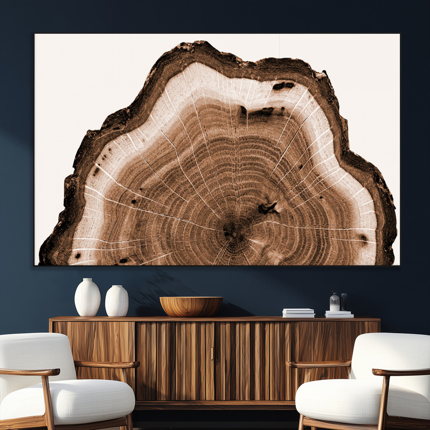 Rustic Wood Rings Wall Art | Nature-Inspired Tree Ring
