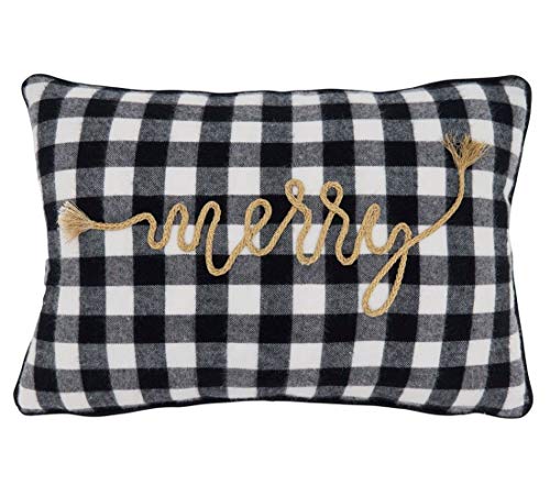 Fennco Styles Buffalo Plaid Christmas Collection Decorative Throw Pillow - Holiday Cushion for Home Décor, Couch, Living Room, Bedroom