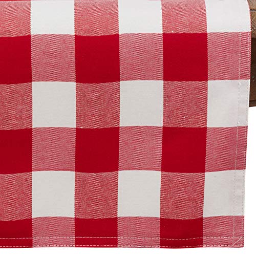 Buffalo Plaid Collection Classic Checked Cotton Blend Table Linens