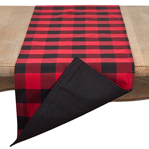 Buffalo Plaid Collection Classic Checked Cotton Blend Table Linens