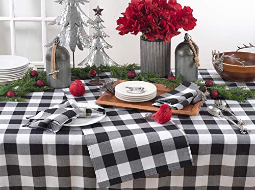 Buffalo Plaid Collection Classic Checked Cotton Blend Table Linens