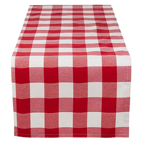 Buffalo Plaid Collection Classic Checked Cotton Blend Table Linens