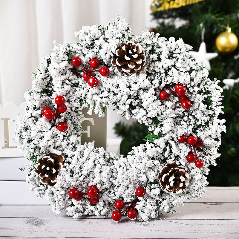 Christmas Pinecone Red Berries Wreath