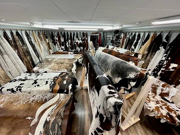 Cowhide Rug Combo Set Large Size 3 pcs Approx. 6x6 Feet