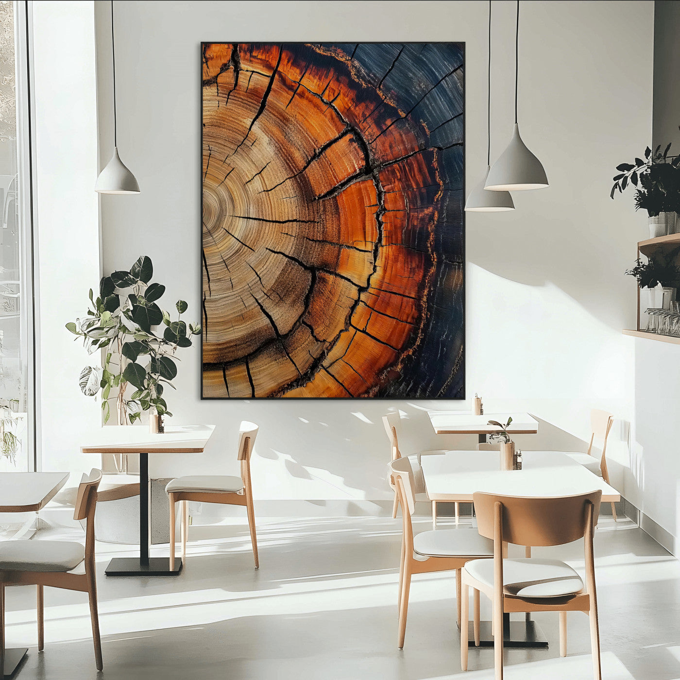 Rustic Wood Wall Art Canvas Print – Framed Nature Earthy