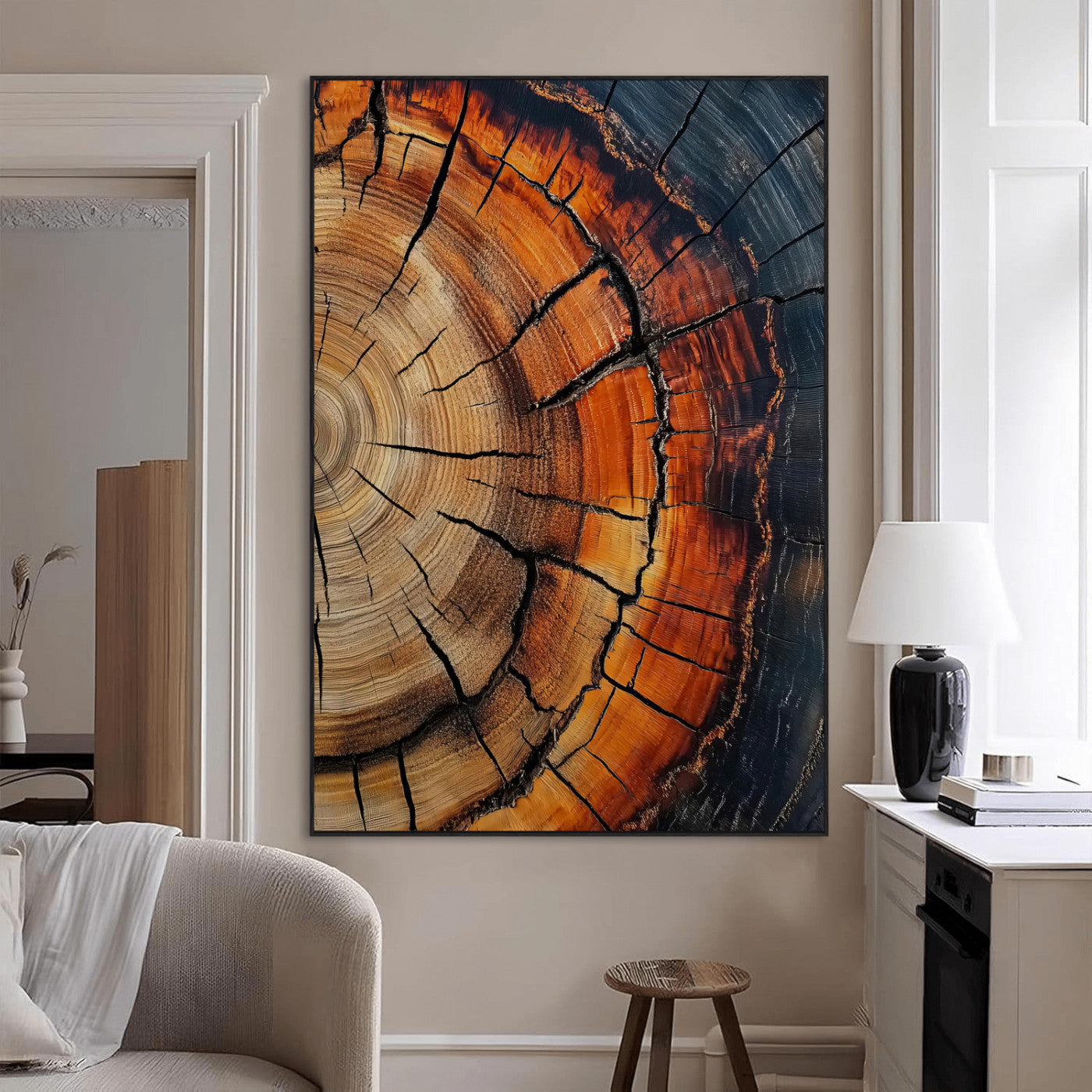 Rustic Wood Wall Art Canvas Print – Framed Nature Earthy