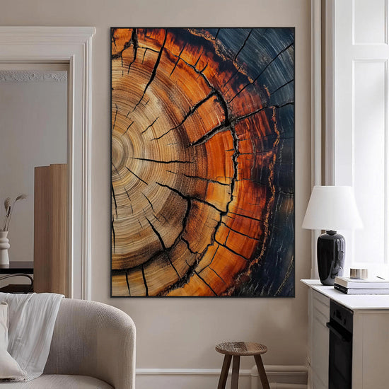 Rustic Wood Wall Art Canvas Print – Framed Nature Earthy