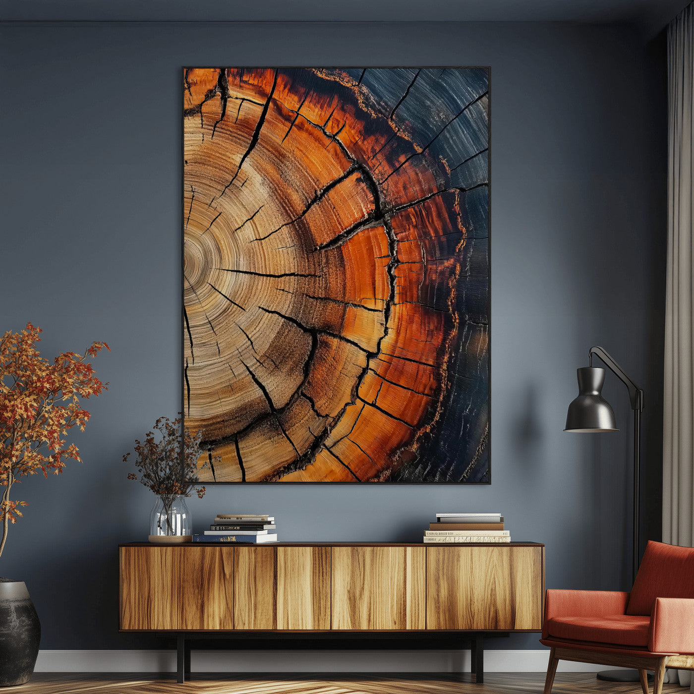 Rustic Wood Wall Art Canvas Print – Framed Nature Earthy