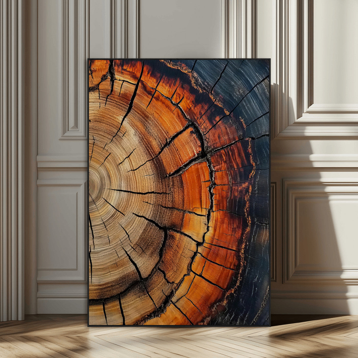 Rustic Wood Wall Art Canvas Print – Framed Nature Earthy