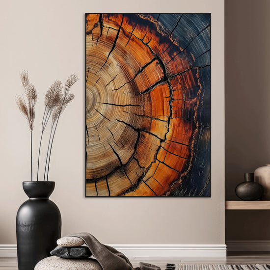 Rustic Wood Wall Art Canvas Print – Framed Nature Earthy