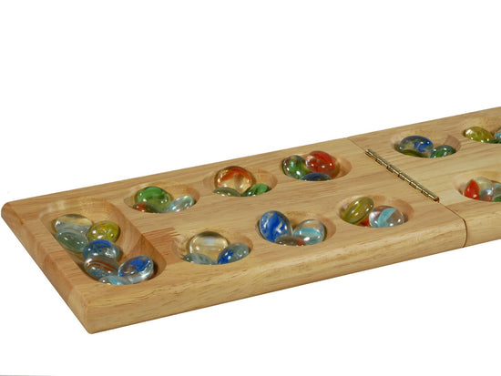 Wood Folding Mancala in Tin Case