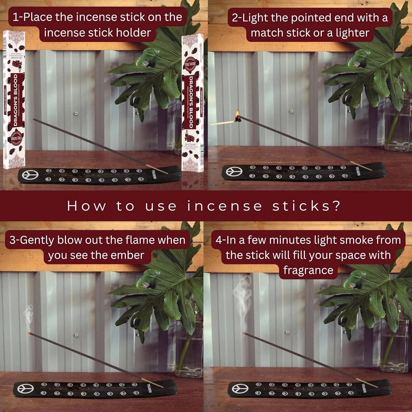 Dragons Blood Incense Pack of 2, Total 40 Incense Sticks