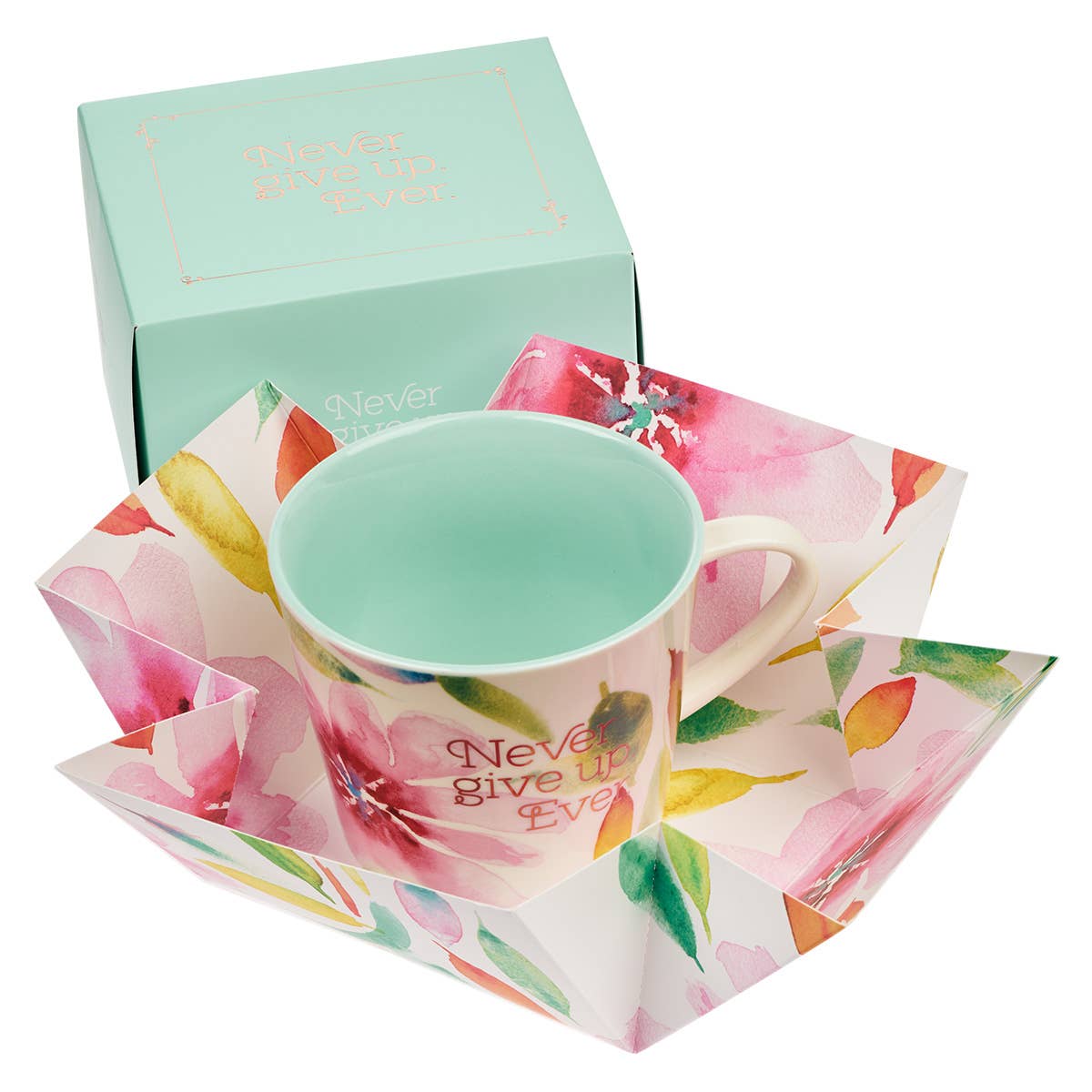 Mug Pink Daisies Never Give