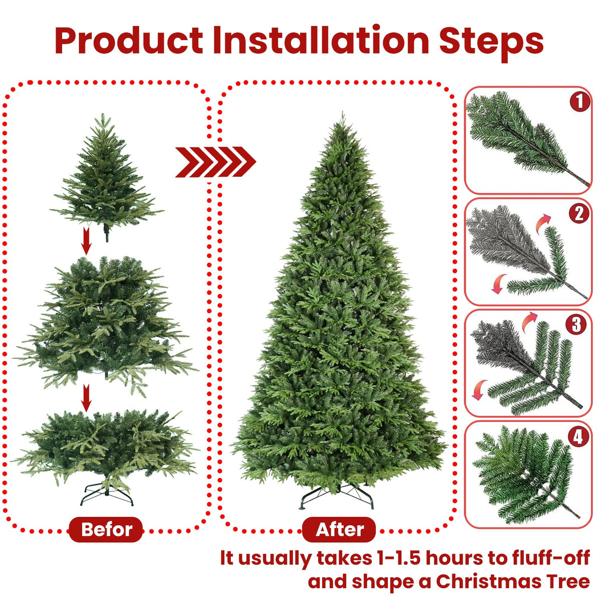 5ft Premium PE & PVC Artificial Christmas Tree