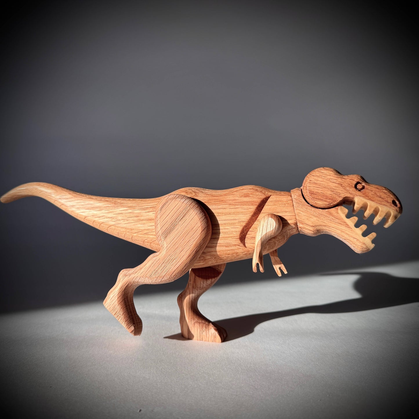 Wooden Tyrannosaurus Dinosaur with Magnetic Joints