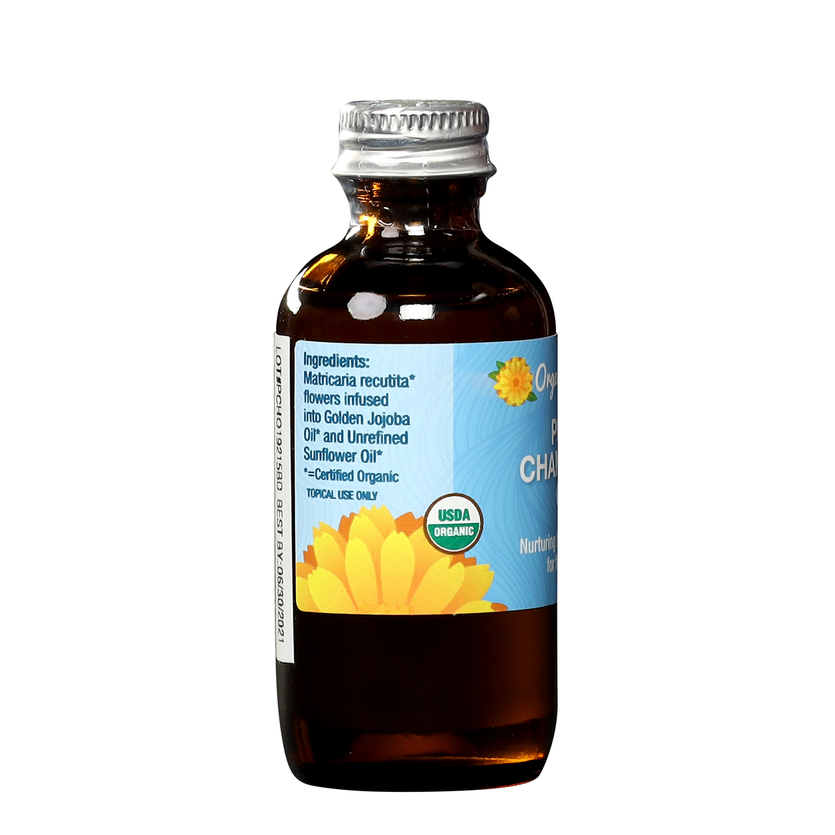 Pure Chamomile Infused Oil – Certified Organic Herbal Oil for Sensitive Skin, Eczema & More