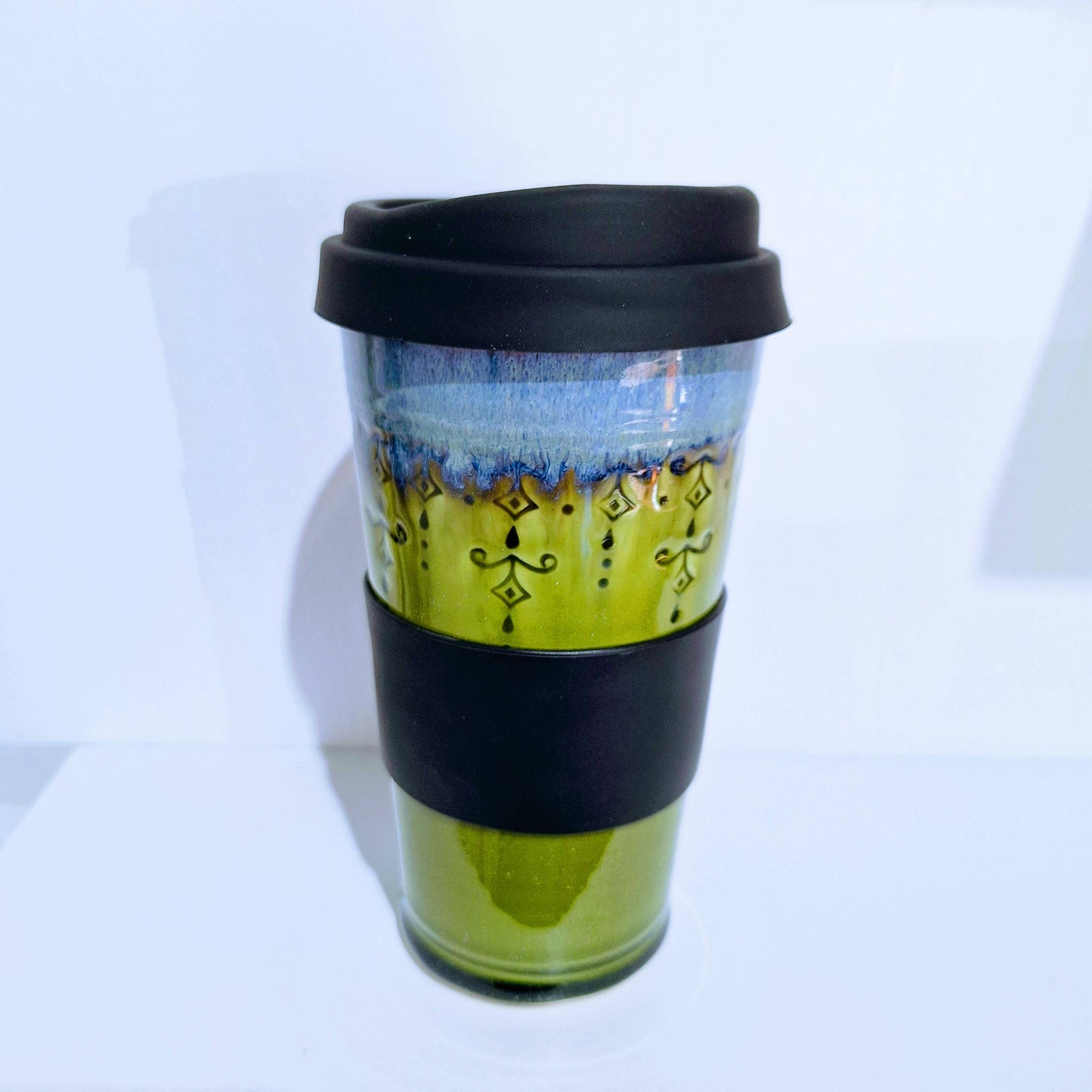 Handmade Stoneware 16 oz Travel Mug Made to Order
