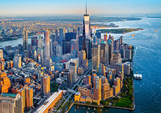 500 Piece Jigsaw Puzzle, Sunset over Manhattan, New York, NYC, cityscape puzzle, USA, Adult Puzzles, Castorland B-53674