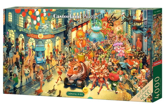 4000 Piece Jigsaw Puzzle, Carnaval in Rio, Street Party Jigsaw, Whimsical City Parade, Adult Puzzle, Castorland C-400379-2