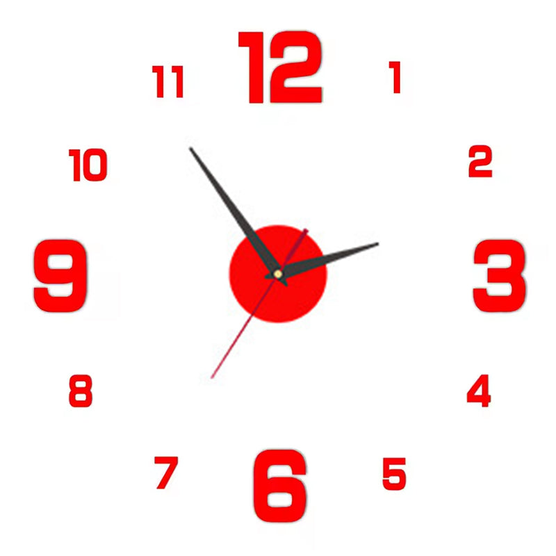 DIY Frameless Creative Wall Clock Wall Decal: A Silent and Stylish Addition for Home Decor, Ideal for Living Rooms and Offices