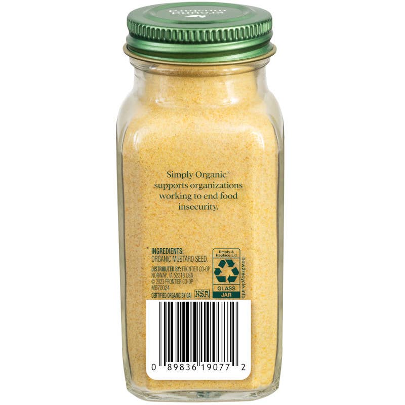 Pure Ground Mustard Seed, Certified Organic, Kosher, 2.65 Oz