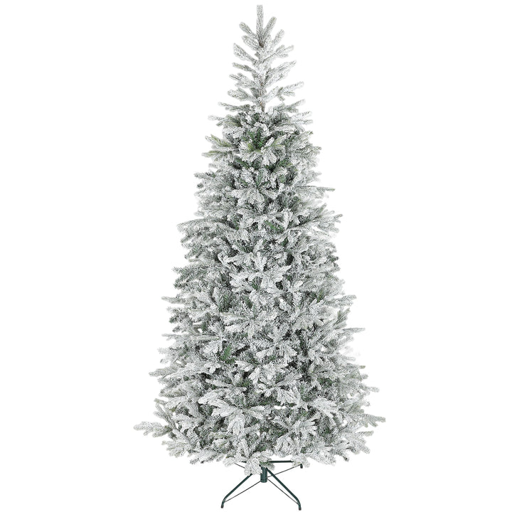 HOMCOM 9 ft Artificial Frosted Christmas Tree, artificial Christmas tree for festive holiday home decor from Cedar & Spice Gifts