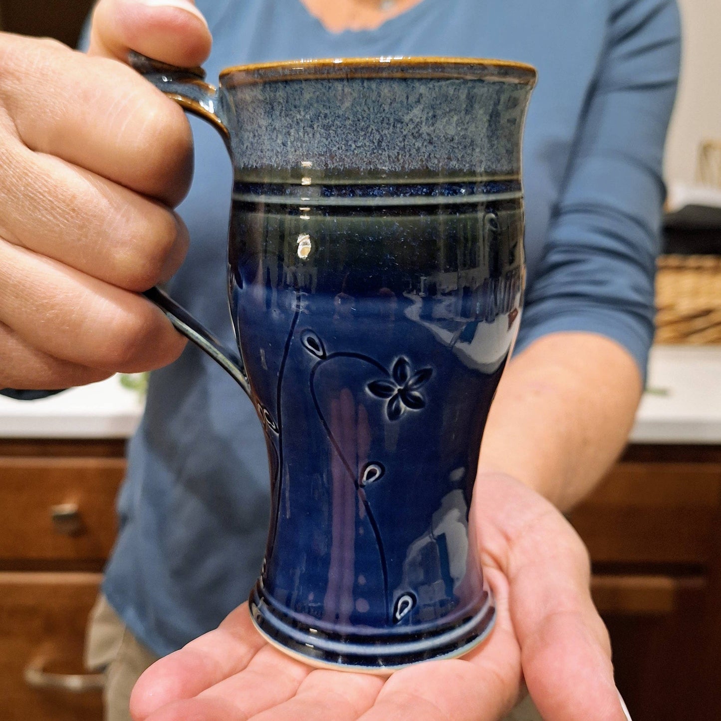 Handmade Stoneware Coffee Mug 10   oz to 12 oz Made to Order