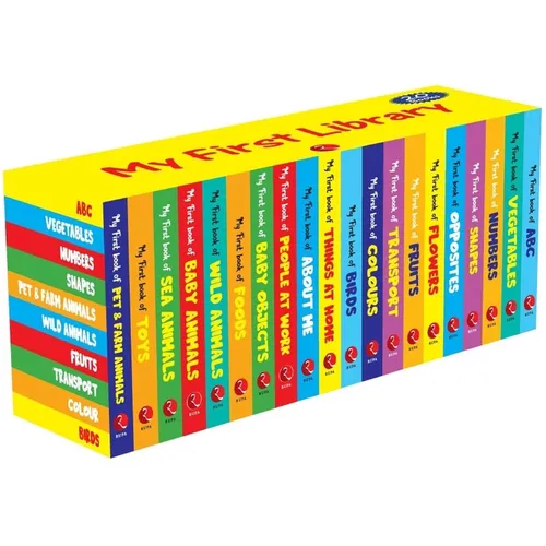 My First Library - Set of 20 Books (Box Set) - Kids Learning Board Books - Hardcover