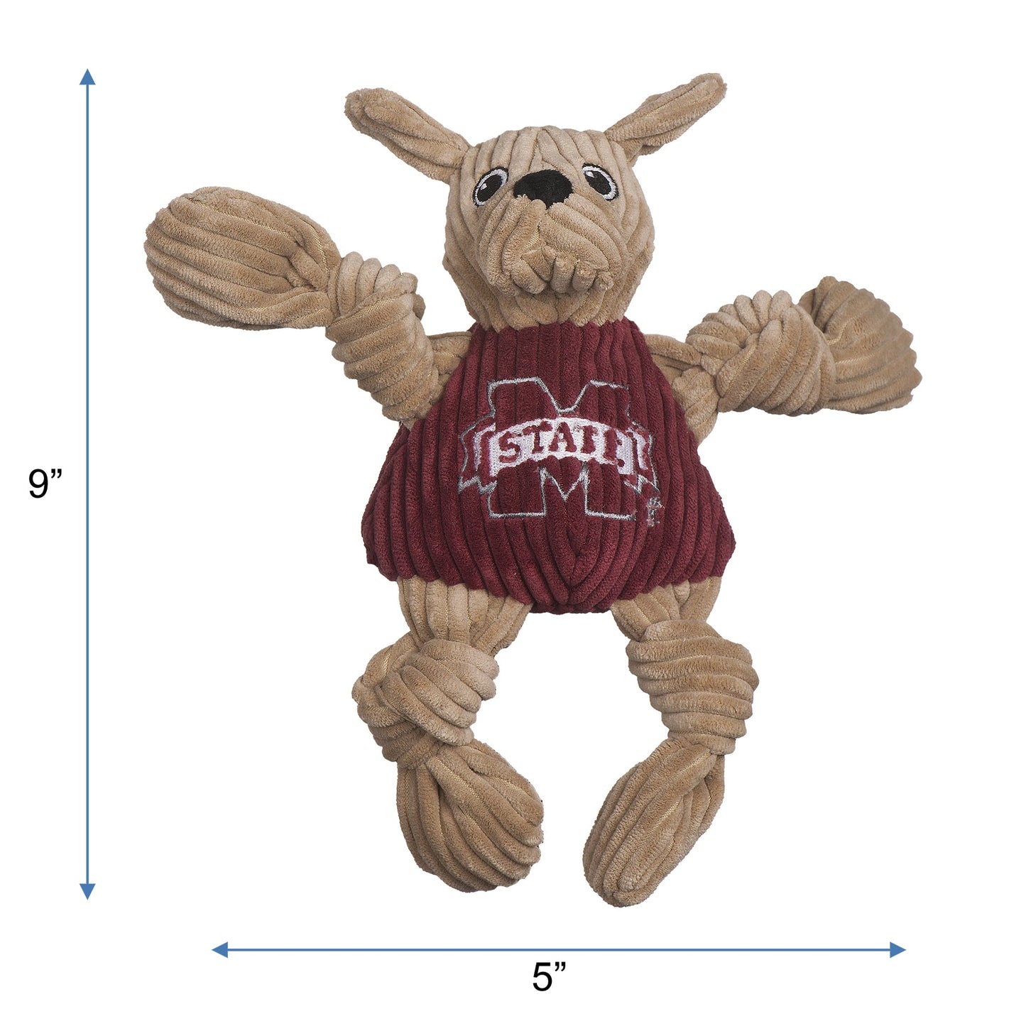 NCAA Mississippi State University, Bully the Bulldog Knottie® Plush Dog Toy