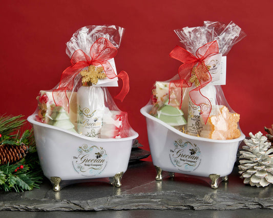 Christmas Bath & Body Gift Set – Holiday Soap Bath Gift Set