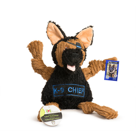 HuggleCause™, Project K-9 Hero, K-9 Chief Knottie® Plush Dog Toy, Large