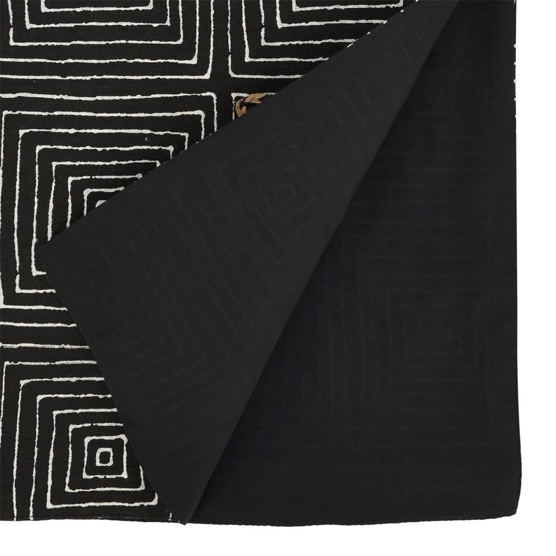 Embroidered Maze Design Cotton Table Runner 16" W x 72" L — dining room accent for seasonal table styling online gift shop find