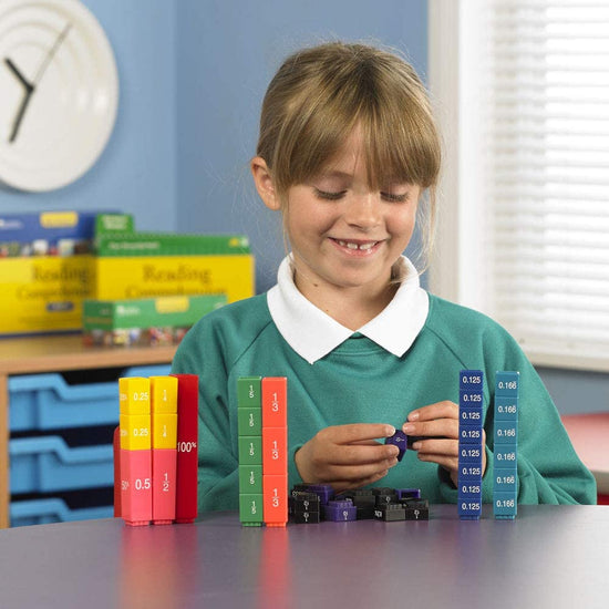 Stack Compare Master Fractions Math Tower for Kids Ages 6+