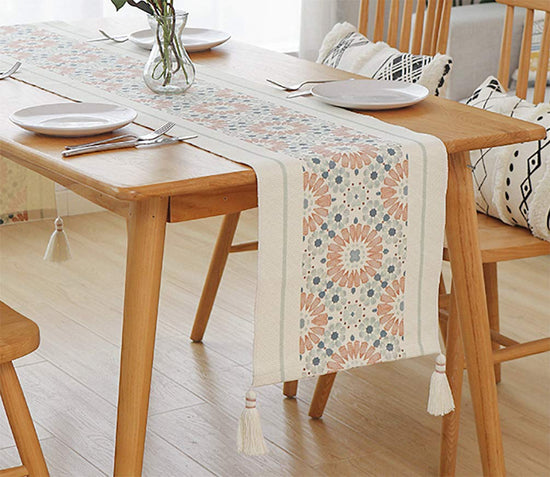 Fennco Styles Diamond Print Braided Cotton Placemats 14" W x 19" L, Set of 4