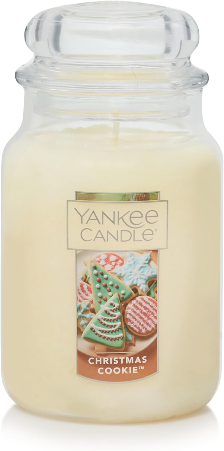 Yankee Candle Christmas Cookie Scented Candle, 22oz Large Jar with up to 150 Hour Burn Time, Giftable, Holidays