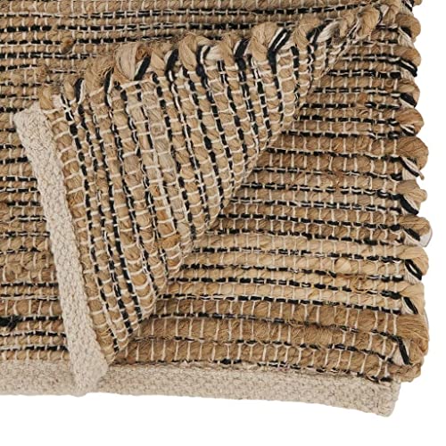 Chindi Design Cotton Jute Table Runner 16" W x 72" L - Natural Handwoven Table Cover for Home, Dining Room, Banquets, Family Gatherings and Special Occasions